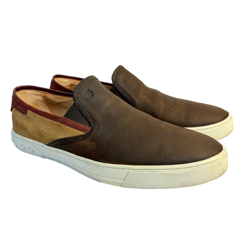 Tod's Slip-On Sneakers Brown Mens Sz 10 US 11